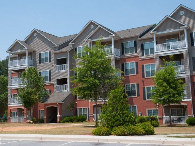 exterior view at Regal Park Apartments located in Forest Park, GA